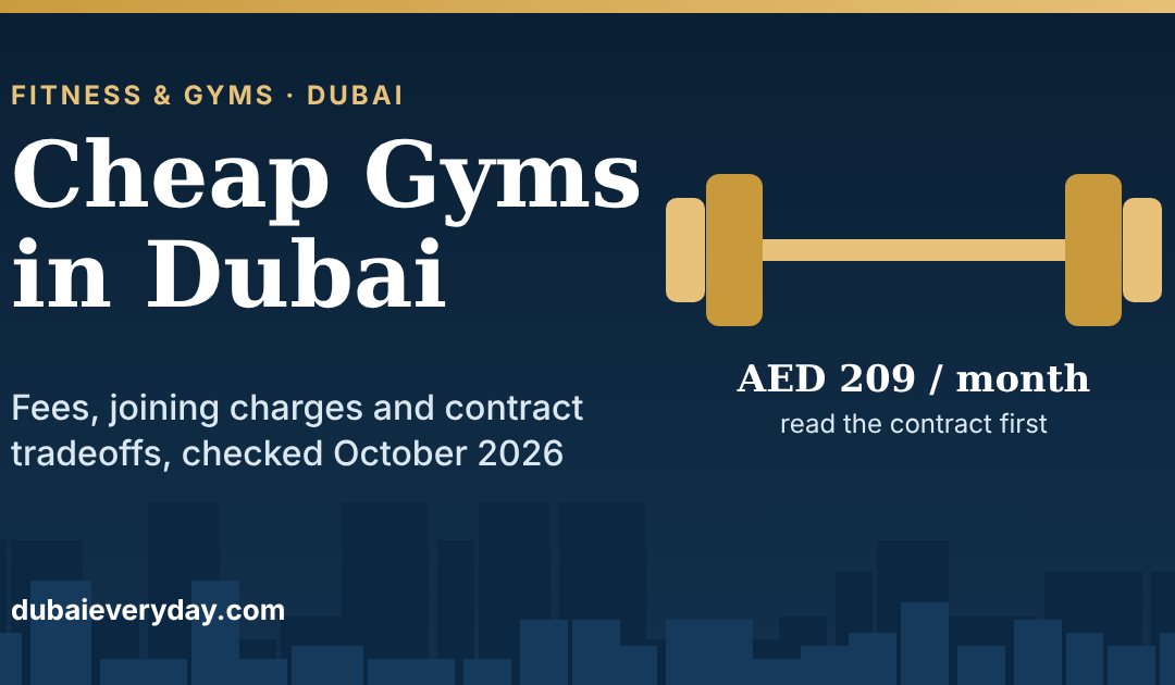 Best Cheap Gyms in Dubai: Monthly Fees, Joining Charges, Equipment, Locations, and Contract Tradeoffs