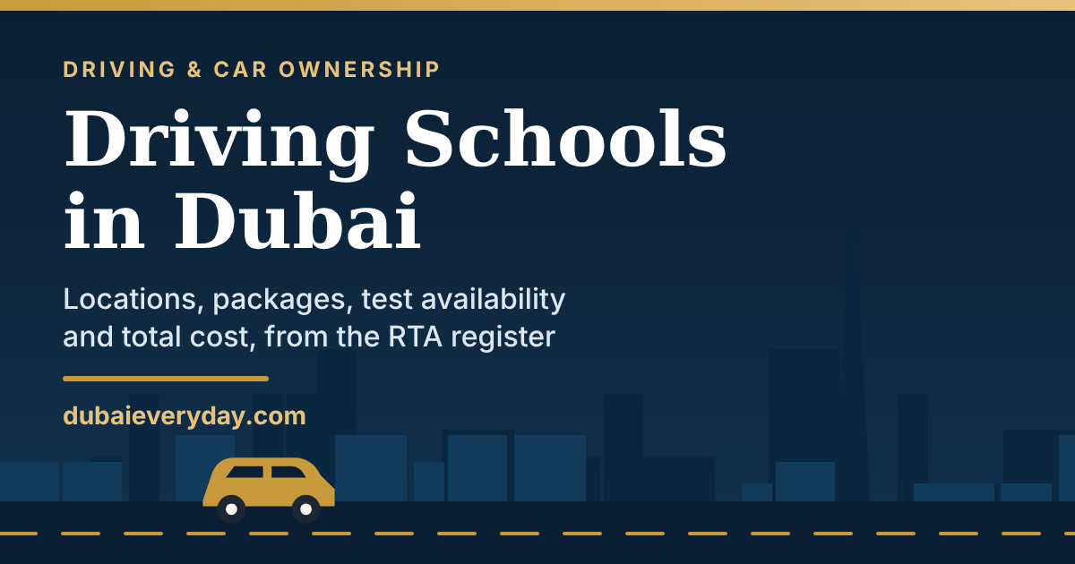 Best Driving Schools in Dubai: Locations, Packages, Test Availability, Training Quality, and Total Cost