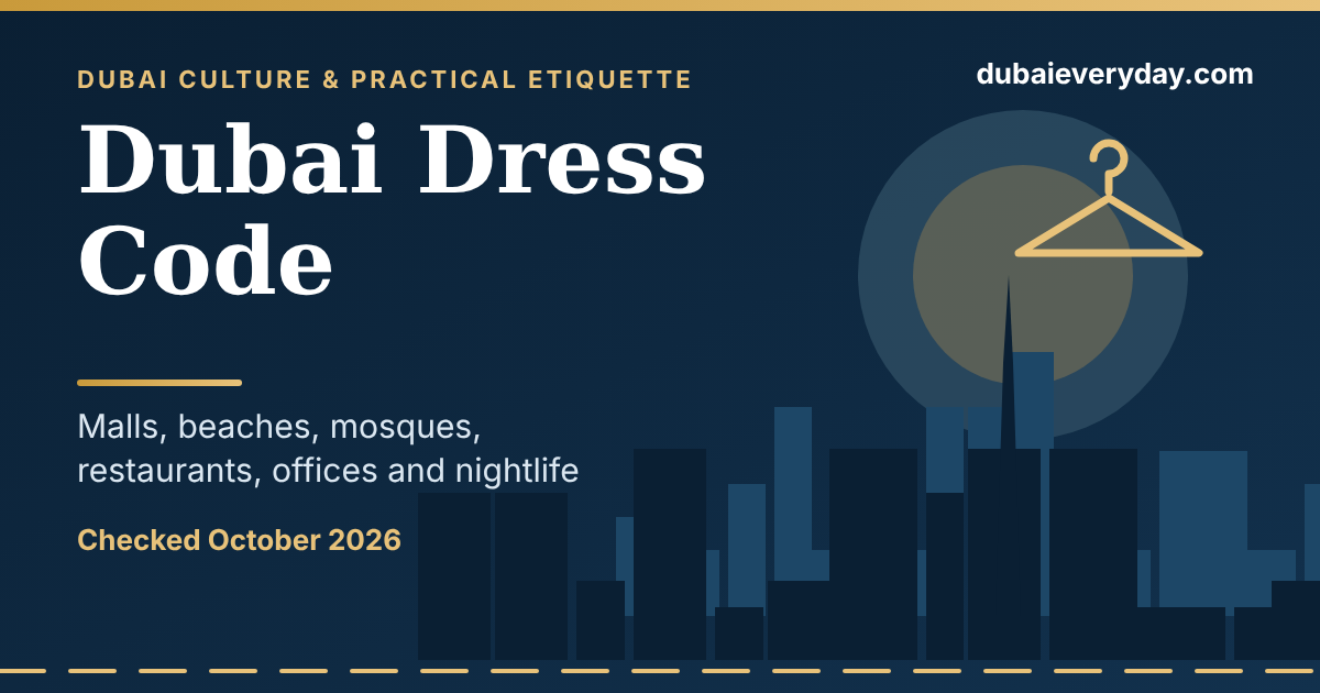 Dubai Dress Code: Malls, Beaches, Mosques, Restaurants, Offices, Nightlife, and Government Buildings