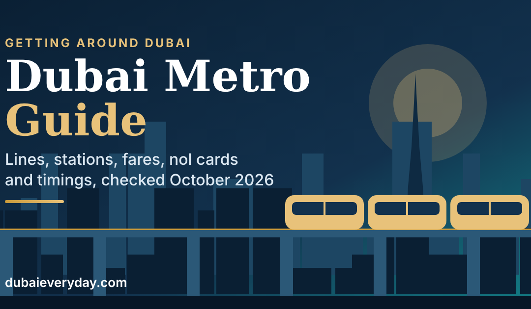 Dubai Metro Guide: Lines, Stations, Fares, Nol Cards, Timings, and Tourist Use