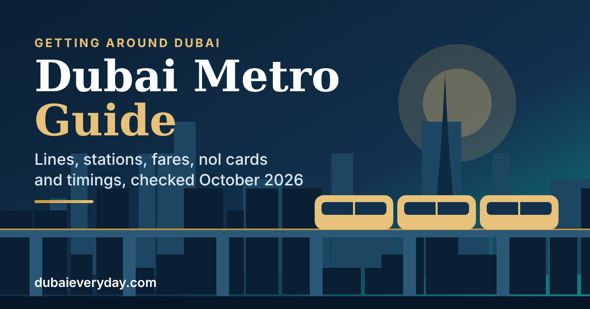 Dubai Metro Guide: Lines, Stations, Fares, Nol Cards, Timings, and Tourist Use