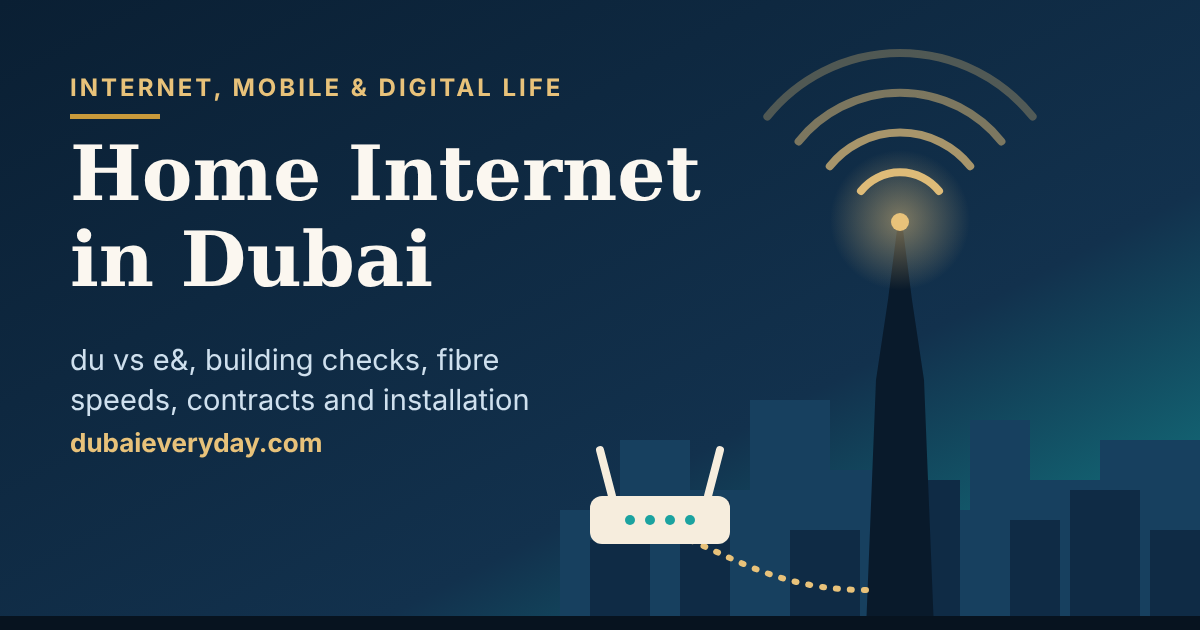 Home Internet in Dubai: du vs e&, Building Availability, Fibre Speeds, Contracts, and Installation