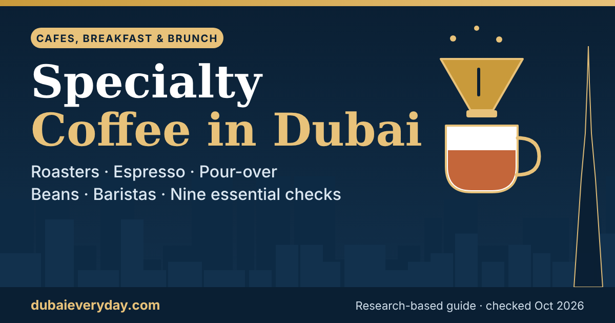 Best Specialty Coffee in Dubai: Roasters, Espresso, Pour-Over, Beans, Baristas, and Coffee Quality