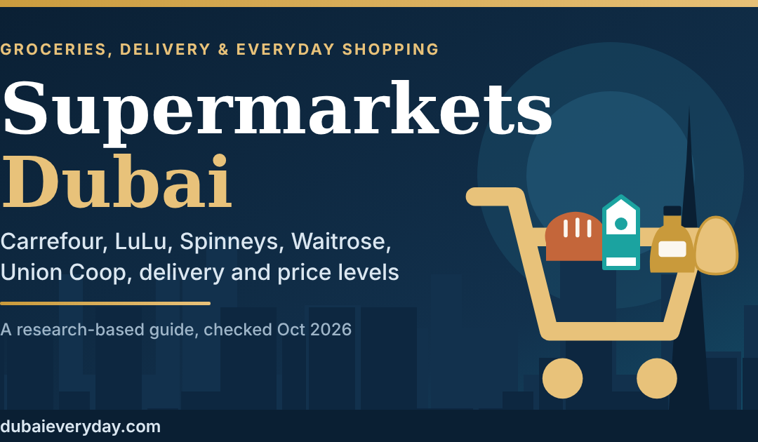 Dubai Supermarket Guide: Carrefour, Lulu, Spinneys, Waitrose, Union Coop, Delivery, and Price Levels